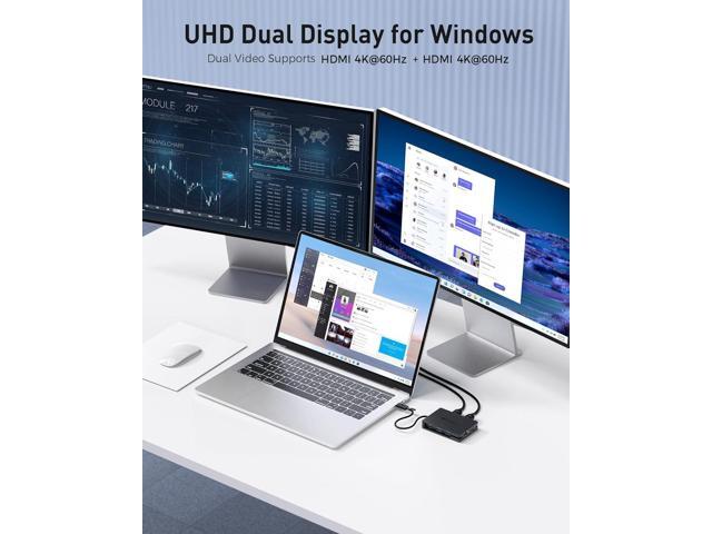 Cable Matters 8-in-1 USB C Hub Multiport Adapter with Dual 4K@60Hz HDMI, 140W PD Charging, Gigabit Ethernet, 10Gbps Data Transfer: 2X USB-C & 1x...