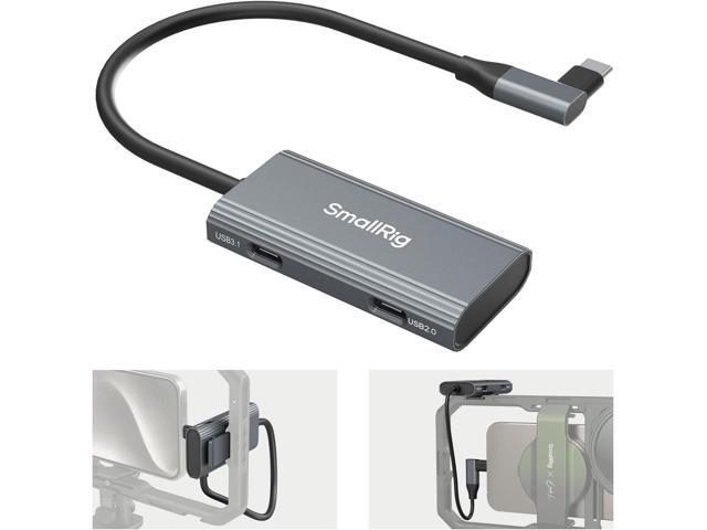 SmallRig 4-in-1 USB-C Hub with a Cold Shoe Mount for Phone/Camera Cage, PD 100W / USB-C 3.1/2.0 with Audio Adapter x 2, for Professional Mobile...