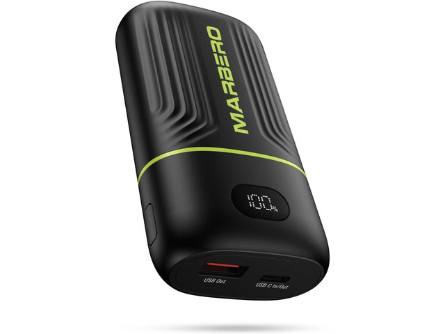 MARBERO Portable Charger 10000mAh Mini Power Bank USB C in & out Fast Charging Battery Pack Compact External Phone Powerbank Compatible with iPhone...