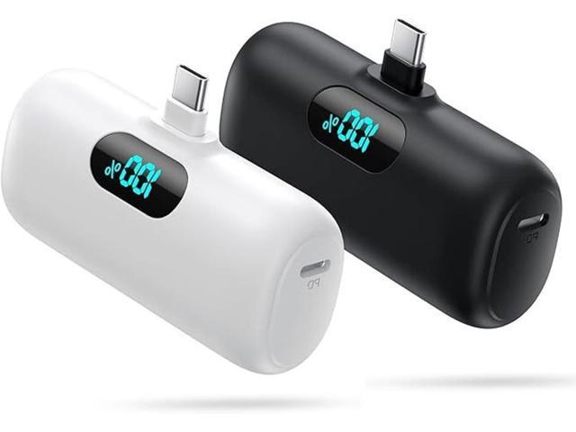 [2 Pack]Small Portable Charger for iPhone 17/16/15 Series,5000mAh 3A PD USB C Power Bank, Mini Travel Essentials Battery Pack for iPhone 17/17...