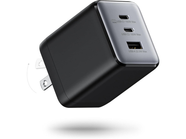 wegear 100W USB C Wall Charger, 3-Port PPS PD 3.0 Compact Foldable Wall Charger Block, Fast Power Adapter for MacBook Pro/Air, Dell XPS, iPad Pro,...