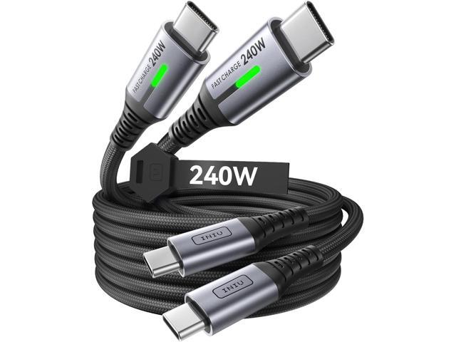 INIU USB C to USB C Cable, 240W Fast Charging [6.6ft, 2-Pack] Type C Charger Cord, Braided USBC Phone Charger Cable for iPhone 17 16 15 Pro Max...