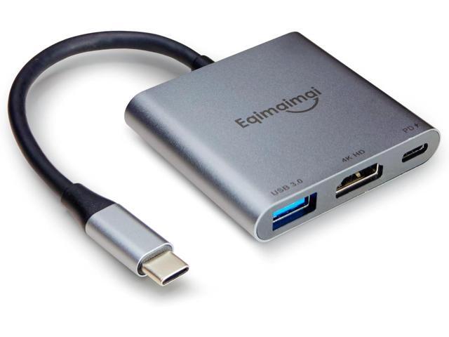 HDMI to USB C Adapter 4K@60HZ,Type C to hdmi Adapter with 100W PD & USBA 3.2,USBC Hub Adapter Digital av Multiport Compatible for iPhone...