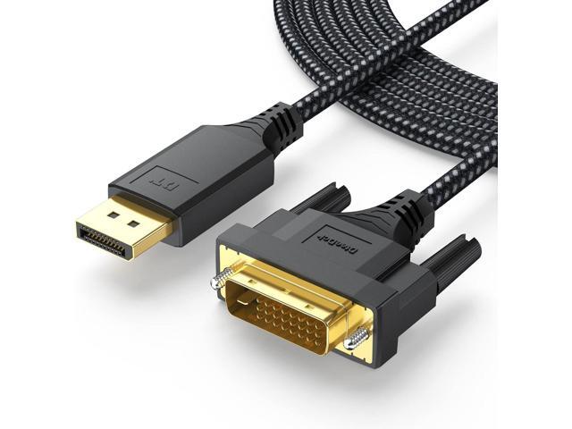 DisplayPort to DVI Cable 10ft, DP Display Port to DVI Cable Adapter Male to Male Cord for Monitor Desktop Laptop Projector HDTV Compatible with...