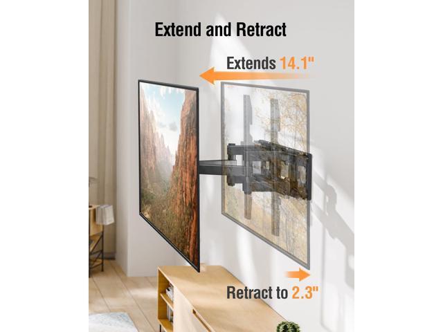 EconoMe TV Wall Mount for Most 26-65 inch tvs, Full Motion TV Mount Swivel and Tilt, Wall Mount Bracket Max VESA 400x400mm, Holds up to 99 lbs,...