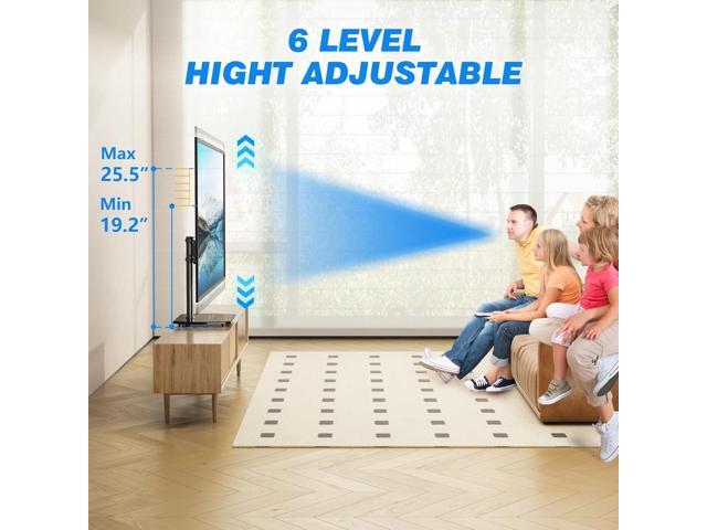 Rfiver Universal Swivel TV Stand for 27-50 55 60 Inch TVs, Height Adjustable Table Top TV Stand Mount Hold up to 88 lbs, Pedestal TV Stands with...