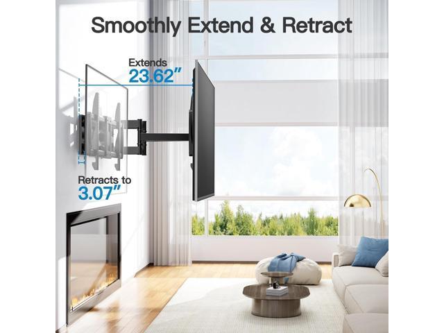 PERLESMITH Full Motion TV Wall Mount for 50-90 TVs up to 165lbs, TV Mount Bracket with Dual Articulating Arms Swivel Tilt Extension, Max VESA...