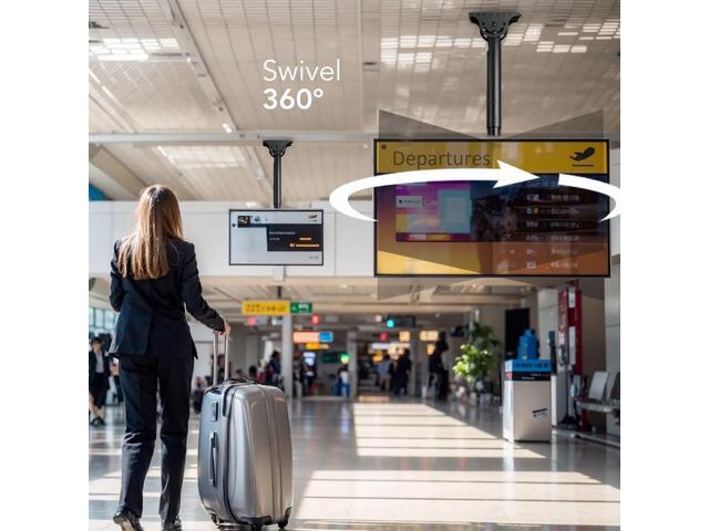 AX WABER Ceiling TV Mount Adjustable Bracket for 26-65 inch LCD LED OLED 4K TVs, Pole Ceiling Mount Holds up to 110lbs,Hanging tv Mount Max VESA...
