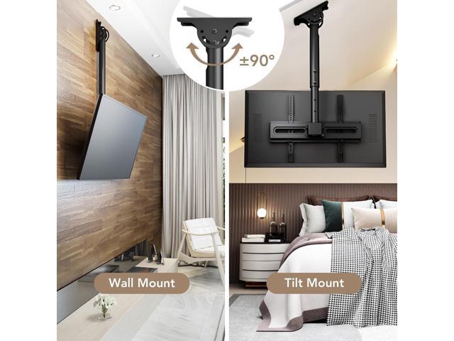 AX WABER Ceiling TV Mount Adjustable Bracket for 26-65 inch LCD LED OLED 4K TVs, Pole Ceiling Mount Holds up to 110lbs,Hanging tv Mount Max VESA...