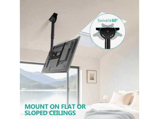 WALI Ceiling TV Mount for 26-65 inch, Full Motion Ceiling TV Bracket Fits Most LED, LCD, OLED 4K Flat Screen TVs, up to 99lbs, Mounting Holes...