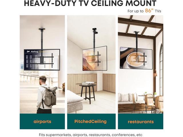 Ceiling TV Mount Adjustable Hanging Ceiling TV Bracket Fits Most 43-86 inch LCD LED OLED 4K TVs,Pole Ceiling Mount Supports up to 132lbs, Max VESA...