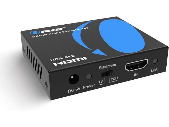 OREI 4K 60Hz 18G HDMI 2.0 Audio Converter Extractor - SPDIF + 3.5mm Output - HDCP 2.2 - Dolby Digital/DTS Passthrough CEC, HDR, Dolby Vision, HDR10...
