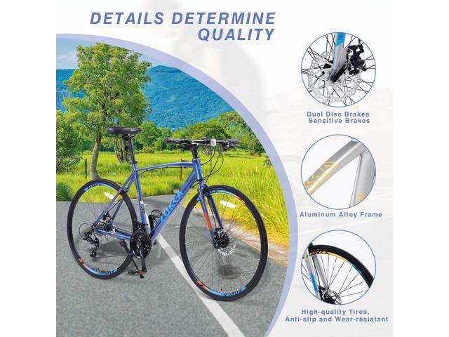 24 Speed Hybrid bike Disc Brake 700C Road Bike For men women's City Bicycle