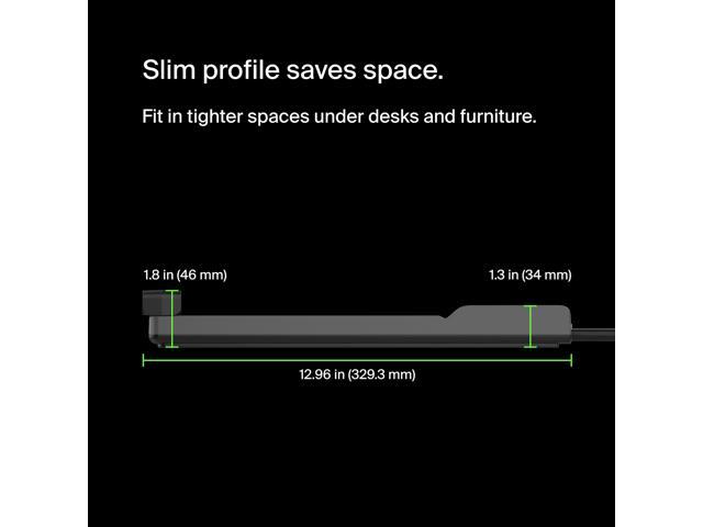 Belkin - Surge Protector for Home/Office with 12 AC outlets, 8-foot cord, 3940 joules of surge protection, and a $300,000 CEW - Black - image 6