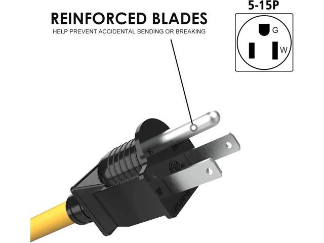 15Amp to 20Amp Plug Adapter, NEMA 5-15P to 5-15/20R, 5-15P to 6-15/20R, Power Adapter Converter, 15A/125V to 20A/250V