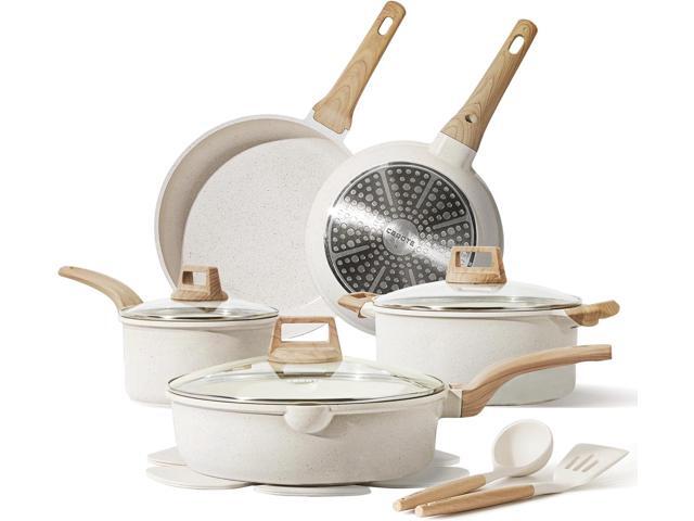 CAROTE 14 Pcs Pots and Pans Set Nonstick,Cookware Set Kitchen Cooking Set with Utensil and Pan Protectors