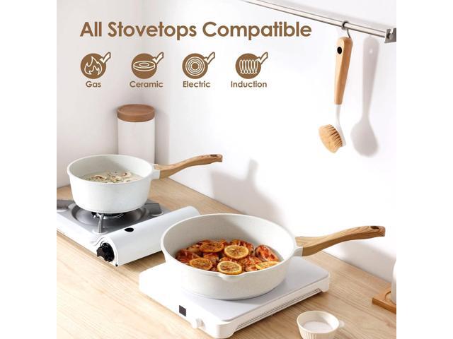 SENSARTE Nonstick Ceramic Cookware Set 13-Piece, Healthy Pots and Pans Set, Non-toxic Kitchen Cooking Set with Stay-Cool Handles, Silicone Tools...