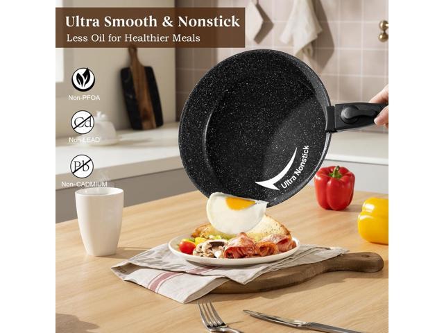 20 Pcs Pots and Pans Set Non Stick, Ceramic Cookware Set Detachable Handle, RV Kitchen Cooking Set Removeable Handles, Oven Safe, Induction Ready,...