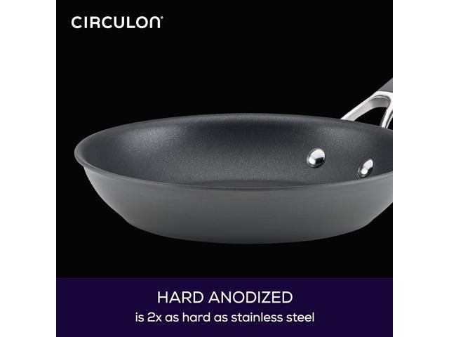 Circulon 83903 Radiance Hard Anodized Nonstick Cookware Pots and Pans Set, 10 Piece, Gray
