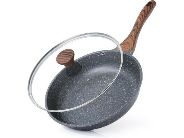 SENSARTE Nonstick Frying Pan Skillet with Lid, Omelet Pan with Cover, Healthy Cooking Chef's Pan, Kitchen Non Stick Pan, Free of Intentionally...