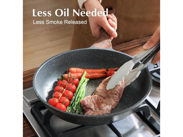 SENSARTE Nonstick Frying Pan Skillet with Lid, Omelet Pan with Cover, Healthy Cooking Chef's Pan, Kitchen non stick Pan, Free of Intentionally...