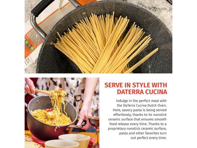 DaTerra Cucina - 8 Qt Nonstick Ceramic Dutch Oven with Lid Large Stock Pot, Oven & Induction Safe, Heavy Duty, Lightweight, Lead & PFOA Free,...