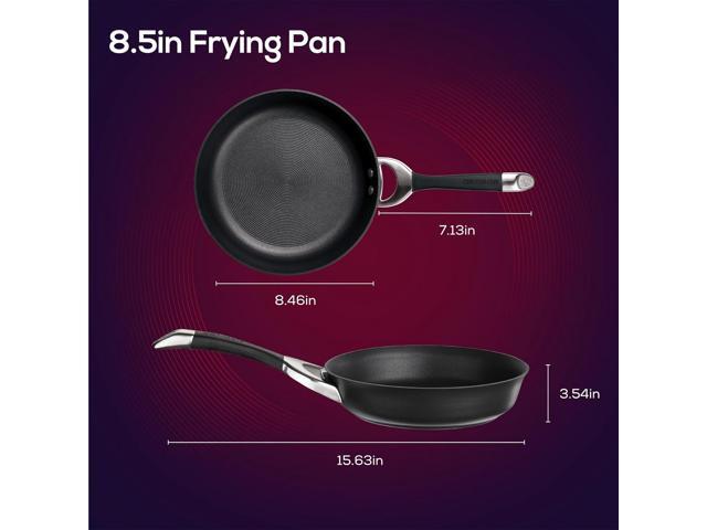 Circulon Symmetry Hard-Anodized Nonstick Frying Pan, 8.5-Inch, Black