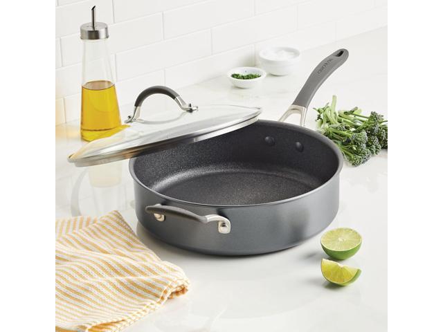 Circulon A1 Series with ScratchDefense Technology Nonstick Induction Sauté Pan with Helper Handle and Lid, 5 Quart, Graphite