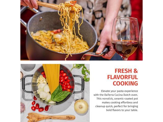 DaTerra Cucina - 5 Qt Nonstick Ceramic Dutch Oven Pot with Lid Lightweight Nonstick Pot with Dual Handles, Perfect for Soup, Pasta, Sautéing,...