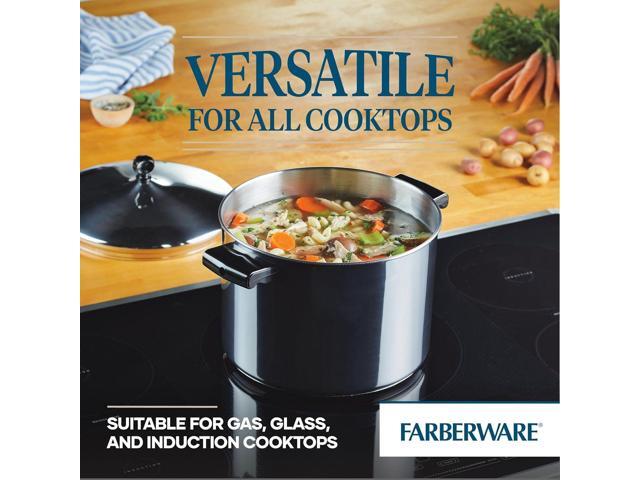 Farberware Classic Stainless Steel 8-Quart Stockpot with Lid, Stainless Steel Pot with Lid, Silver