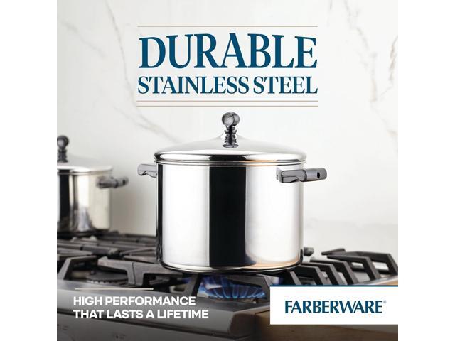 Farberware Classic Stainless Steel 8-Quart Stockpot with Lid, Stainless Steel Pot with Lid, Silver
