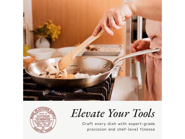 Made In Cookware - 12-Inch Stainless Steel Frying Pan - 5 Ply Stainless Clad - Professional Cookware - Crafted in Italy - Induction Compatible