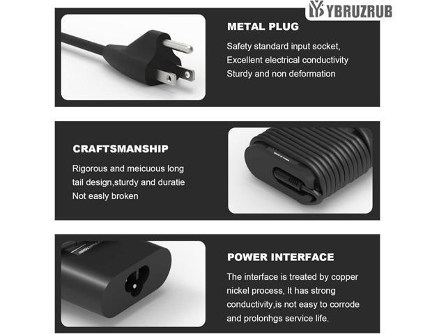 65w 45w USB-C Type C Laptop Charger Compatible with Dell Latitude 7275 7370 5420 5285 5290 5520 XPS 13 9250 9360 9365 9370 9380 9350 Chromebook...