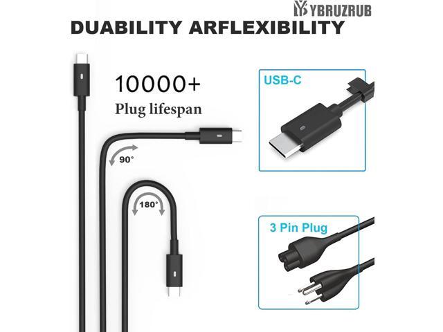65w 45w USB-C Type C Laptop Charger Compatible with Dell Latitude 7275 7370 5420 5285 5290 5520 XPS 13 9250 9360 9365 9370 9380 9350 Chromebook...