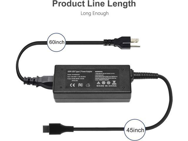 SOLICE 45w USB C Charger Compatible with HP Chromebook 11 11A 13 14 14A G5 X360, 14 ca061dx, 14 ca020nr, 14 ca060nr, 14 ca043cl, 14 ca052wm, 14...