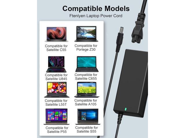 65W AC Adapter Charger Compatible with Toshiba Satellite C55 C55D C655 C855 C855D L745 L655 L755 L55 P755 Z30 Z930 Z830 S55 S55T A665 C55-A C55T...