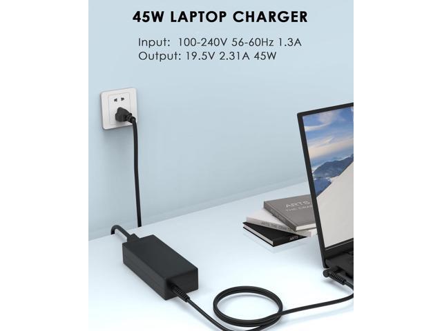 45W Ac Adapter Compatible with HP 14 Laptop-Blue Smart tip Power Adapter Cord Notebook Charger