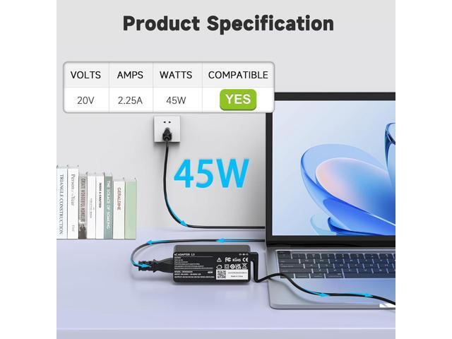 ROLADA 45W Universal USB-C Laptop Charger Compatible with HP Chromebook X360 11/12/14,Compatible with Lenovo Acer Google Asus and Samsung ct-x636f...