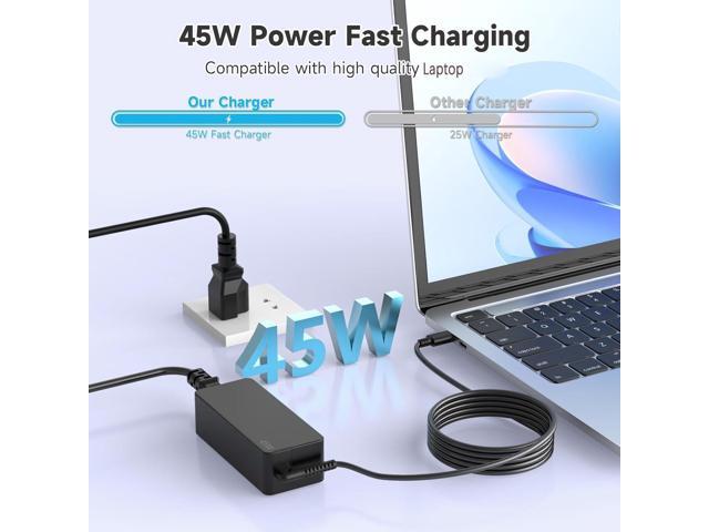 ROLADA 45W Universal USB-C Laptop Charger Compatible with HP Chromebook X360 11/12/14,Compatible with Lenovo Acer Google Asus and Samsung ct-x636f...