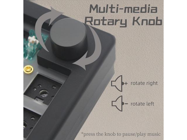 GMK67 65% Mechanical Keyboard Kit Tri-Mode South-Facing RGB LED for 3/5pin Switches,66 Keys+1 Knob Hotswap Socket PCB Gasket Mounted Plate Gaming...