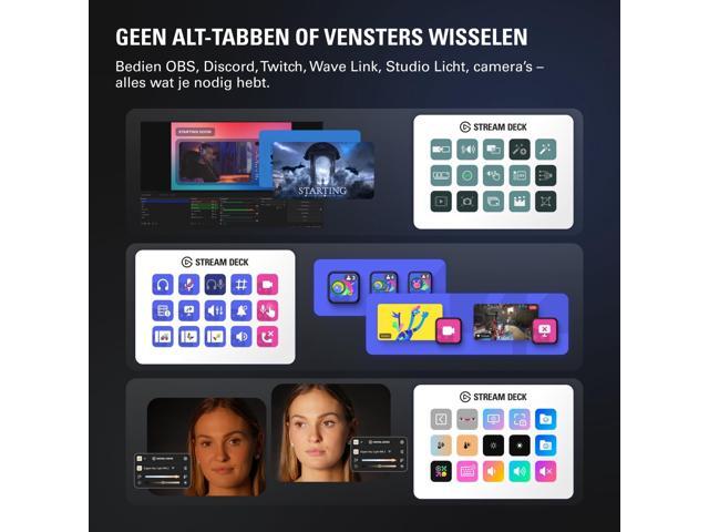 Elgato Stream Deck MK.2 White Studio Controller, 15 macro keys, trigger actions in apps and software like OBS, Twitch, YouTube and more, works...