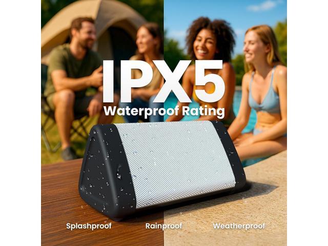 Oontz Upgraded Angle 3 Portable Bluetooth Speaker 5.0-10W Sound, 14-Hr Battery, 100ft Wireless Range, IPX5 Water-Resistant, Budget-Friendly Small...