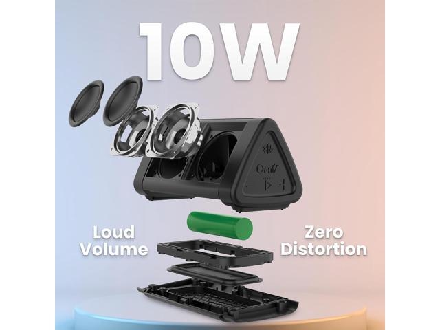 Oontz Upgraded Angle 3 Portable Bluetooth Speaker 5.0-10W Sound, 14-Hr Battery, 100ft Wireless Range, IPX5 Water-Resistant, Budget-Friendly Small...