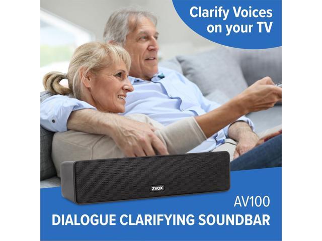 ZVOX AccuVoice AV100 Compact TV Soundbar Speaker with 6 Levels of Voice Boost, Black
