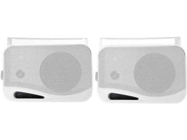 Rockville HP4S Pair 360W 4' Outdoor/Indoor Speakers 4 Ohm, Weather-Resistant, Swivel Brackets, 4' Woofer + 1/2' Tweeter, for Home Theater and Patio
