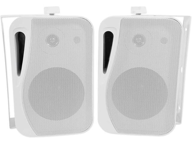 Rockville HP4S Pair 360W 4' Outdoor/Indoor Speakers 4 Ohm, Weather-Resistant, Swivel Brackets, 4' Woofer + 1/2' Tweeter, for Home Theater and Patio