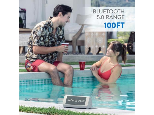 Angle 3 Pro Dual Waterproof Bluetooth Speaker 2-Pack - Powerful Party Speaker Set with 21W Output and 100Ft Range - Dual Stereo Sound by OontZ (Black)