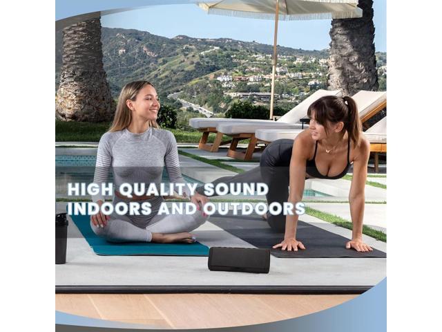 Angle 3 Pro Dual Waterproof Bluetooth Speaker 2-Pack - Powerful Party Speaker Set with 21W Output and 100Ft Range - Dual Stereo Sound by OontZ (Black)