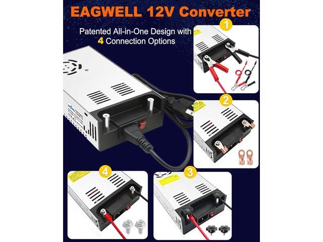 AC to DC Converter 12V Power Supply, Universal SMPS 120V AC to 12V 50A 600W DC Converter Power Supply Transformer Driver Adapter for RV,Pump,LED...