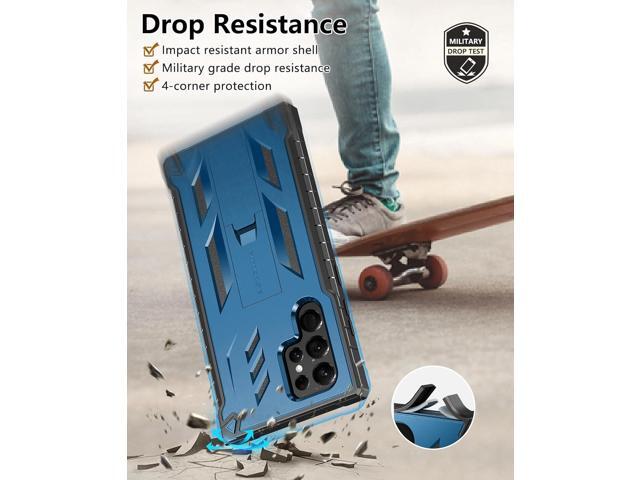 FNTCASE for Samsung Galaxy S22 Ultra Case: Built-in Screen Protector & Kickstand Full-Body Dual Layer Rugged Military Grade Shockproof Protection...